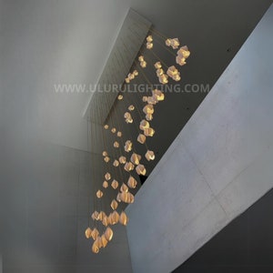 Flower Pendant Light - Staircase Ceiling Light - Chandelier Modern for Kitchen Island, Unique Pendant Lighting