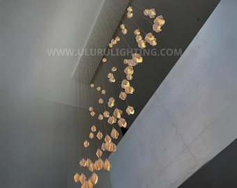 Plumeria Flower Pendant Light Modern Staircase and Island Chandelier