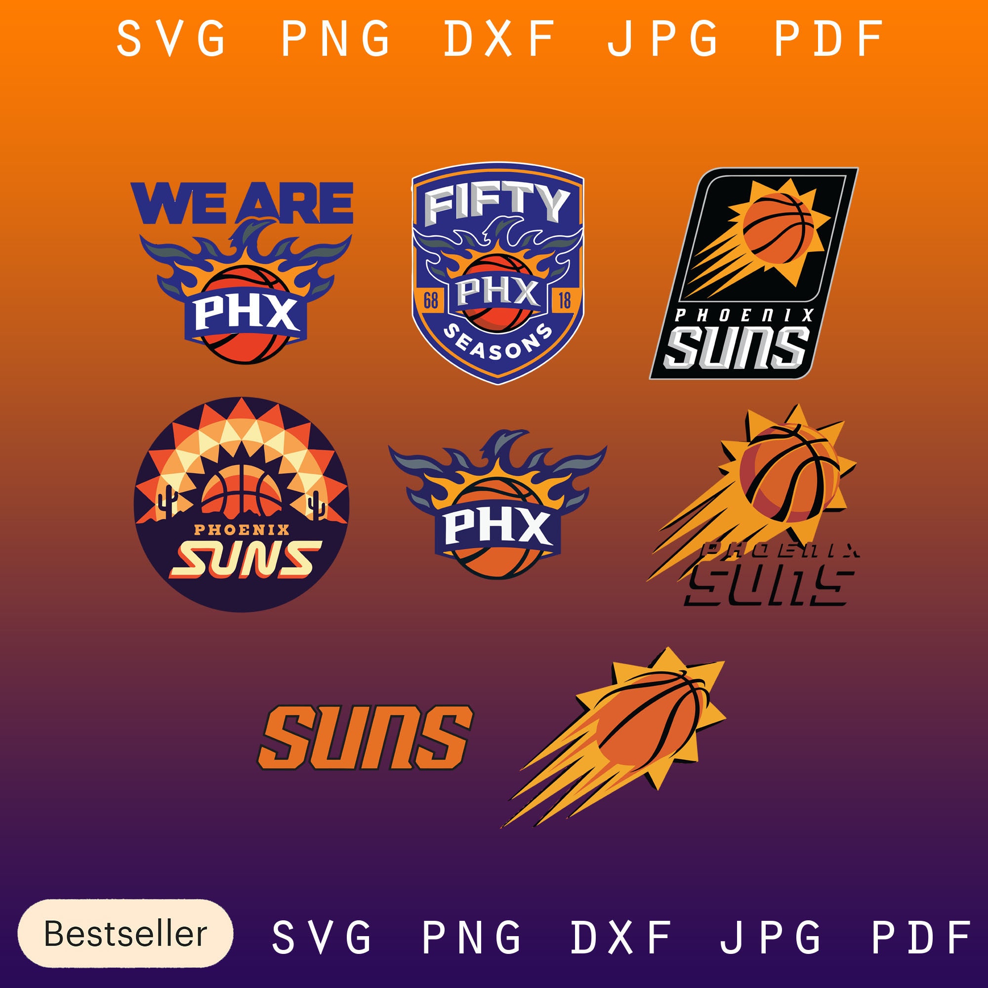 Phoenix Suns NBA Sport Team Logo Basketball SVG /cut file for Etsy