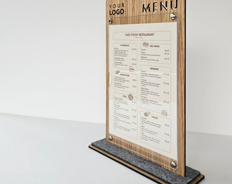 TUKA 50 Pezzi A5 Espositore da Tavolo, a Forma di T Doppio, Acrilico Porta-avvisi da Tavolo con Base, Supporto Pubblicitario da Banco, per Menù Carta Promozioni Altro. A5 Verticale, TKD8205-A5-50x