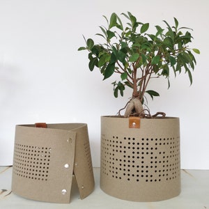 Felt Plants Pot Cover for Modern Home, Flower Pot, Pot covers for indoor plants, Scandinavian home design, Decorative pot covers image 8