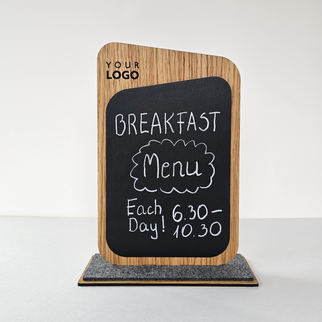 Custom Wooden Chalkboard Sign for Daily Specials, Tabletop Menu Display ...