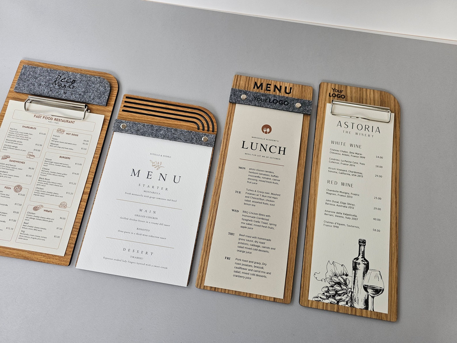 Wooden Wine List Menu Oak Plywood Clip Board Menu Engraved Restaurant Wooden Wine List Menu Oak Plywood Clip Board Menu Engraved Restaurant