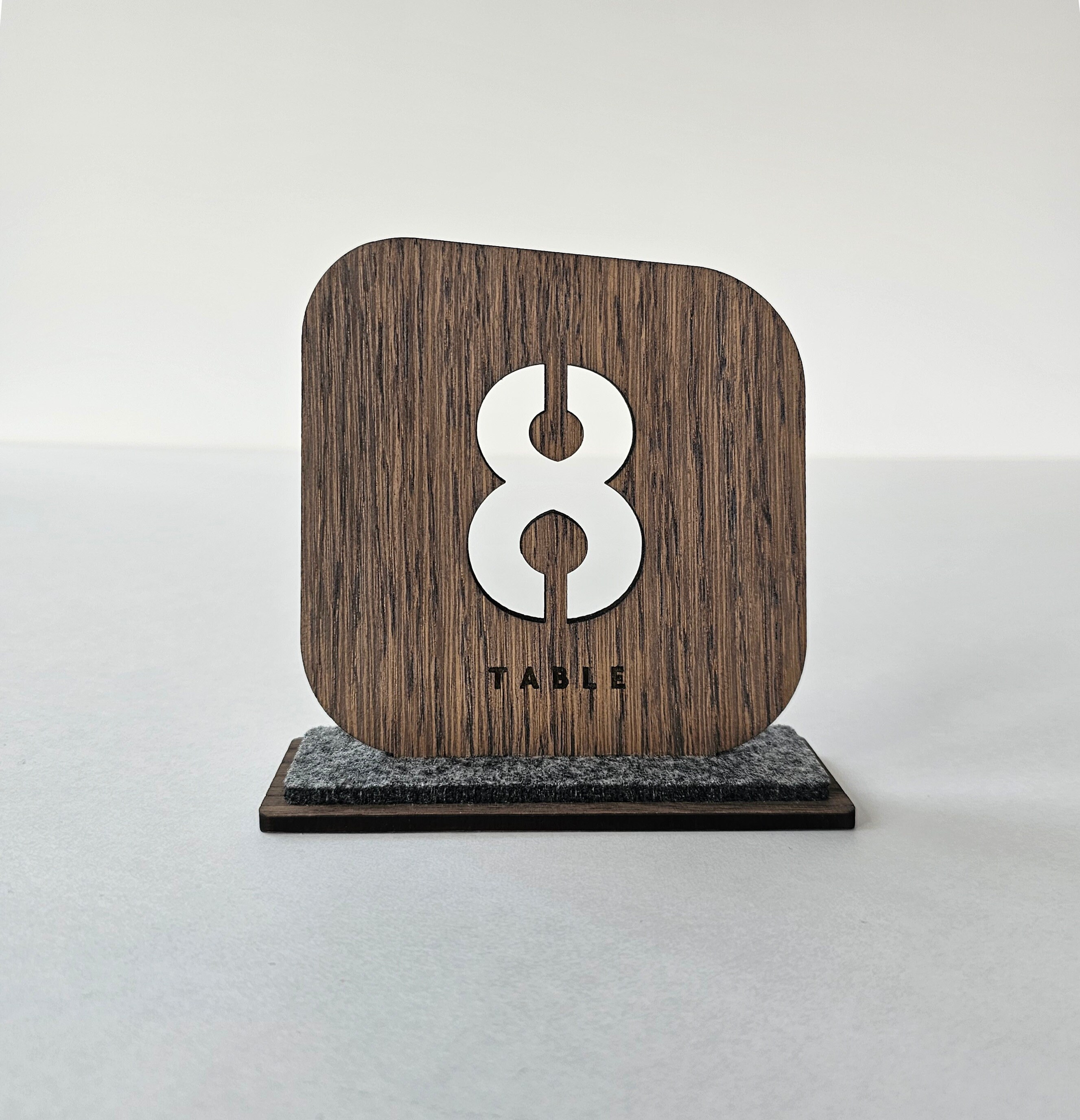 Modern Oak Wood Table Numbers for Horeca, Restaurant, Cafes, Handmade ...