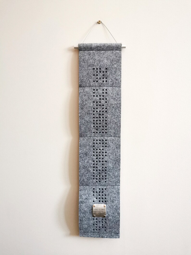 Gray Felt Hanging Wine Rack: Personalized Wall Bottle Holder - Etsy