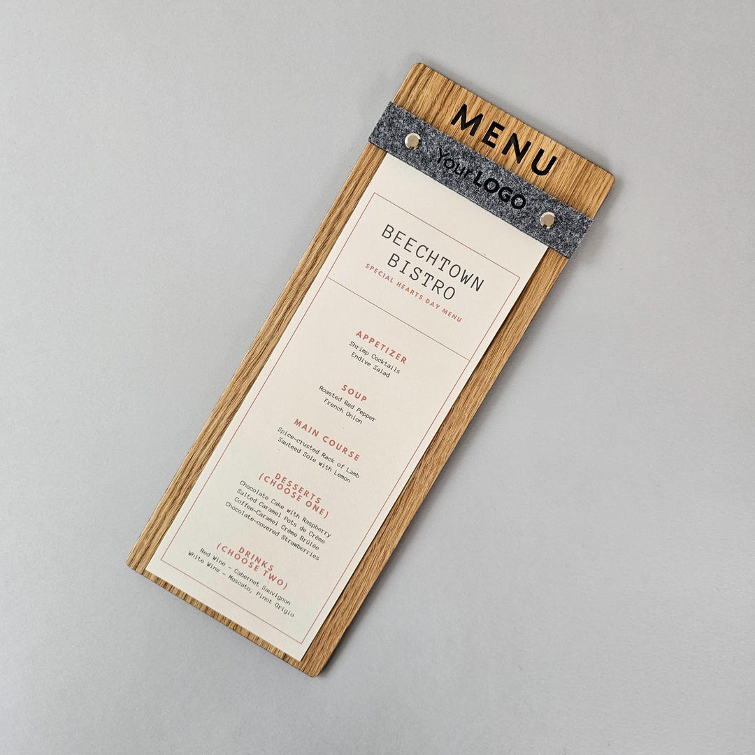 Custom Wooden Menu Clipboard Narrow Wine List Holder For Bar custom-wooden-menu-clipboard-narrow-wine-list-holder-for-bar