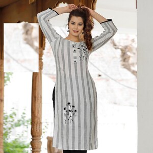Boat Neck Kurti Etsy