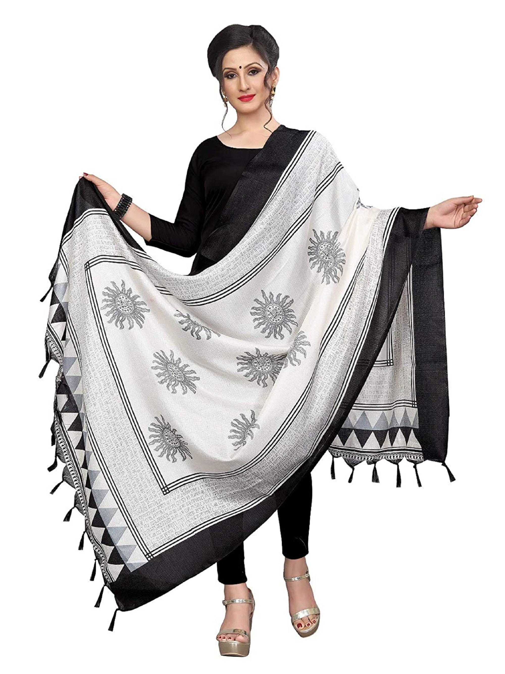 how to wear shawl with dupatta