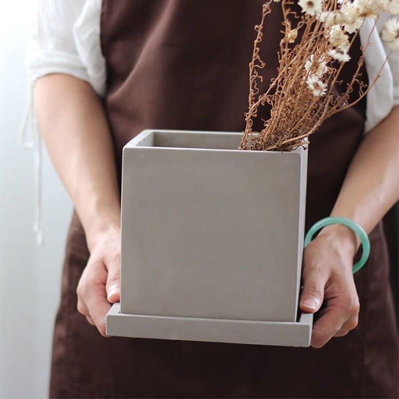 Large Square Flower Pot Silicone Mold Succulent Flower Pot Etsy