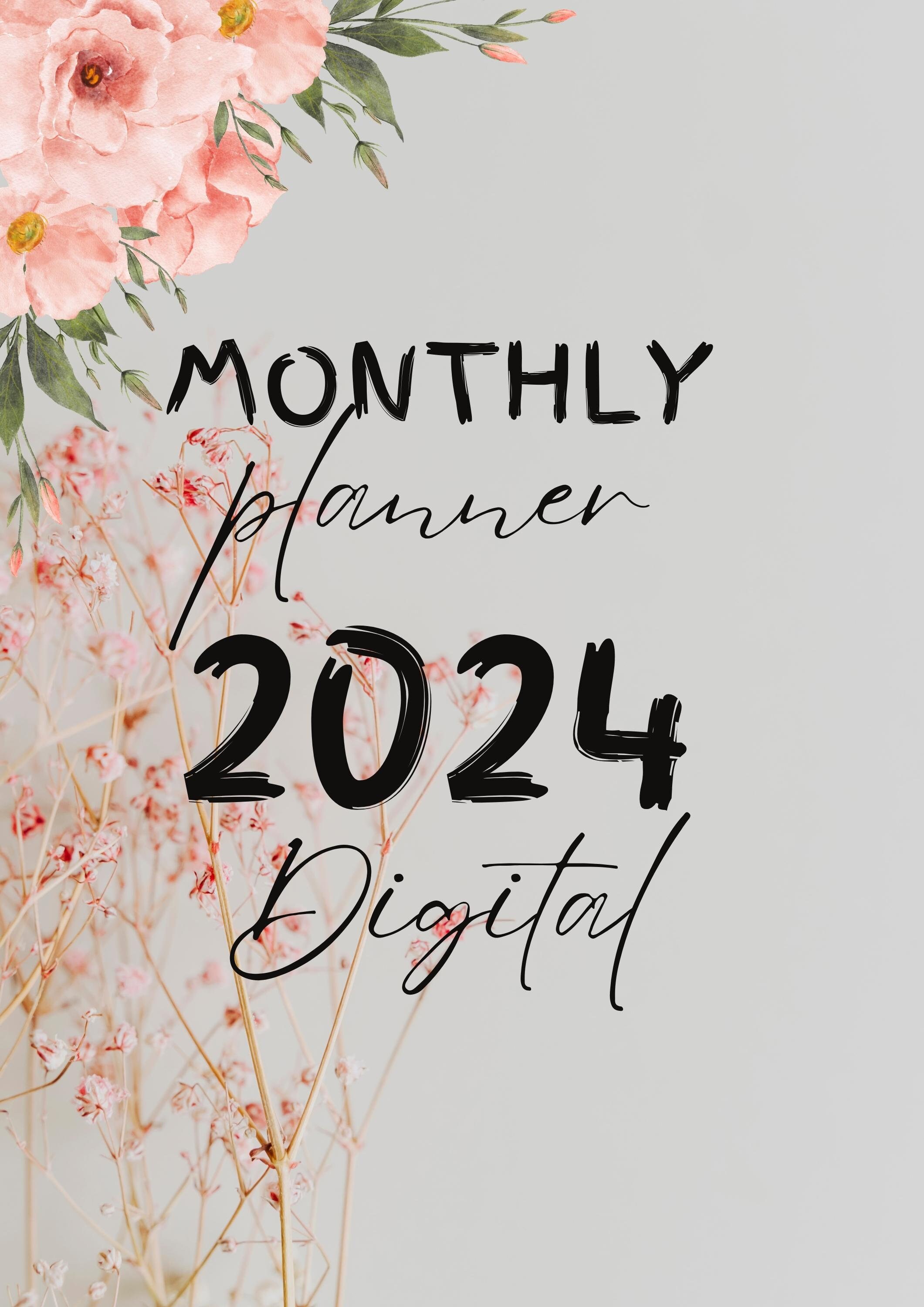 Monthly Planner 2024 Pdf | 2024 Calendar Pdf | 2024 Dated Monthly ...