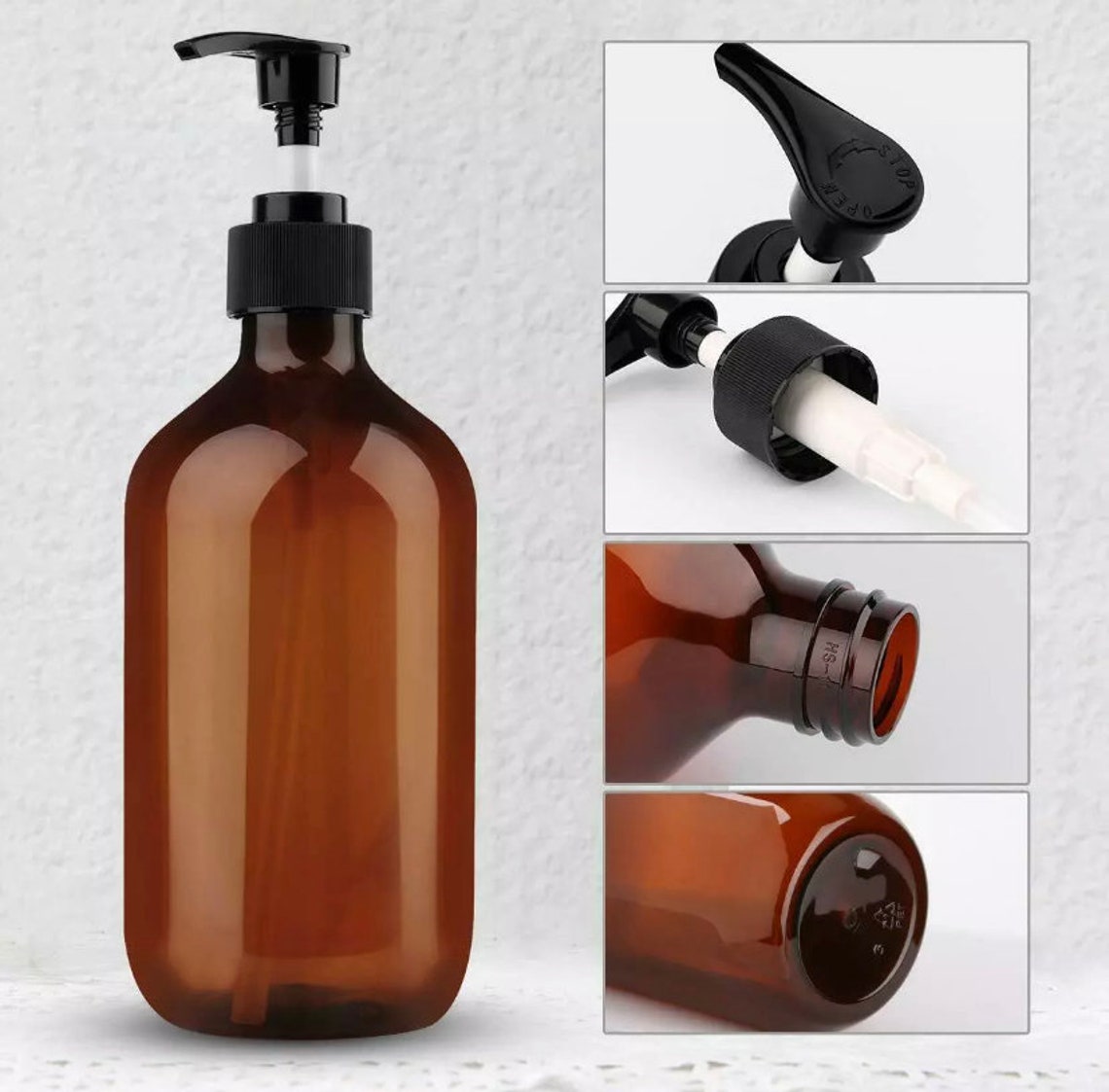 Shampoo Conditioner & Body Wash Dispenser Amber Plastic Etsy