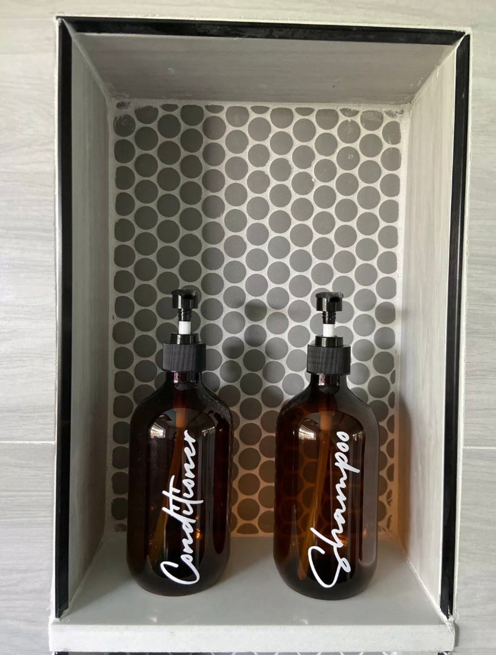 Shampoo Conditioner & Body Wash Dispenser Amber Plastic Etsy