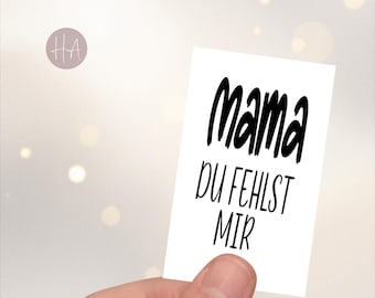 Adesivo per luce tombale "Mamma - Mi manchi" • Adesivo per lutto • Regalo commemorativo • Regalo di condoglianze • Decorazione per tomba • Set da 1 / 3 / 5