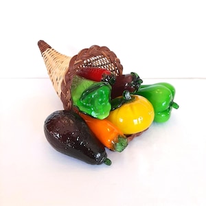 Glass Vegetables Murano Style Assorted Blown Glass Vintage