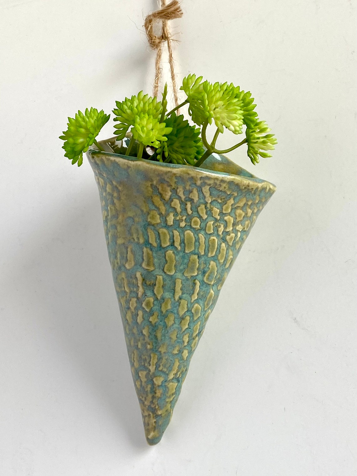 Hanging ceramic wall vase Hand made vase for flowers Hanging Etsy