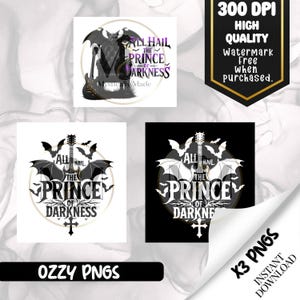 Ozzy PNG / in memoria del memoriale / principe delle tenebre Ozzy Osbourne / Black Sabbath / Ozzy Tumbler / Oscurità / sublimazione / RIP / SVG
