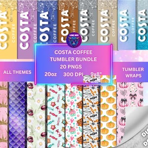 Costa CoffeeTumbler Bundle |  Costa Coffee png | Costa Coffee digital |  Costa Coffee | Coffee lover | Costa digital download|Coffee tumbler