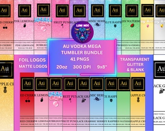 AU Vodka MEGA BUNDLE | digital download | 20oz tumbler wrap | glitter | transparent | matte | Tumbler Collection | Digital paper | png