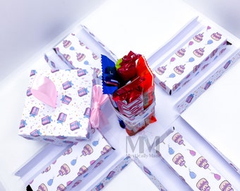 Schokolade Exploding Geschenkbox SVG | Schokoladen topple Box SVG | Geschenkbox SVG| Exploding Box Svg | digitale Datei | Exploding Box digitale Datei |