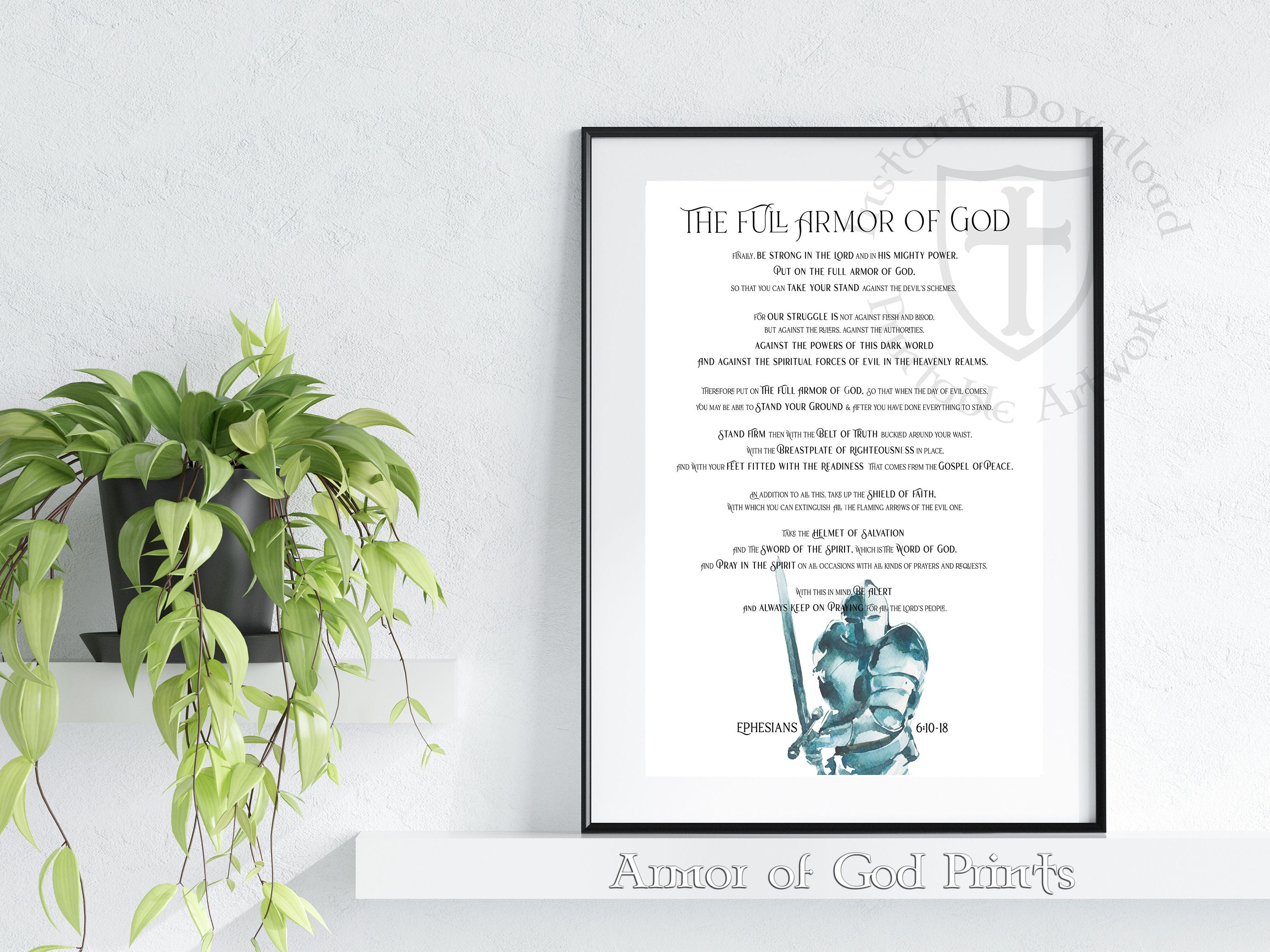 Armor of God Printable, Ephesians6, Scripture Print,you Are Gods