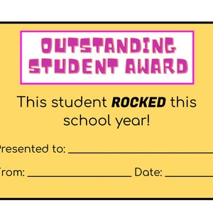 Outstanding Student Award