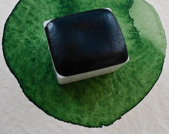 Handmade watercolor pan watercolor godet green handlettering paint high quality extrafine BLADDER GREEN