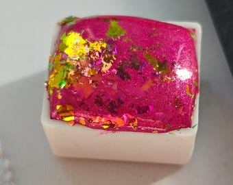 Pearlescent watercolor magenta pink colorshift iridescent flakes watercolor handlettering high quality IT'S MY PARTY