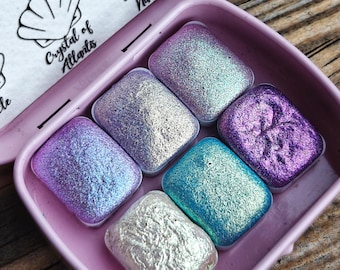 Palette of 6 1/4 duocolor colorshift Enchanted Spring set HOLO