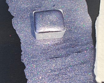 Handmade Watercolor Holographic Glitter 1/2 Pan Holo Purple Lavender Chrome Base Paint Handmade Calligraphy Lavender Spell Holo