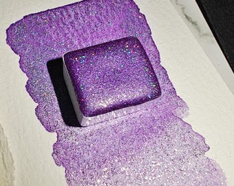 AMETHYST MIST hologram iridescent purple watercolor granulating holographic handlettering paint high quality
