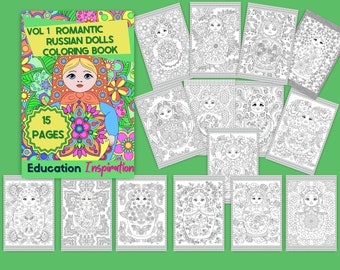 Download Doll Coloring Book Etsy