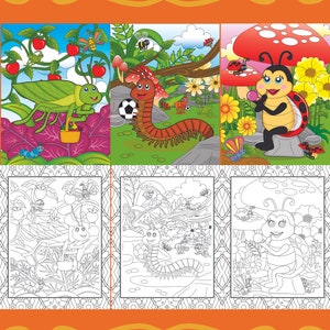 Insect Color By Number Bug Coloring By Number Insect | Etsy