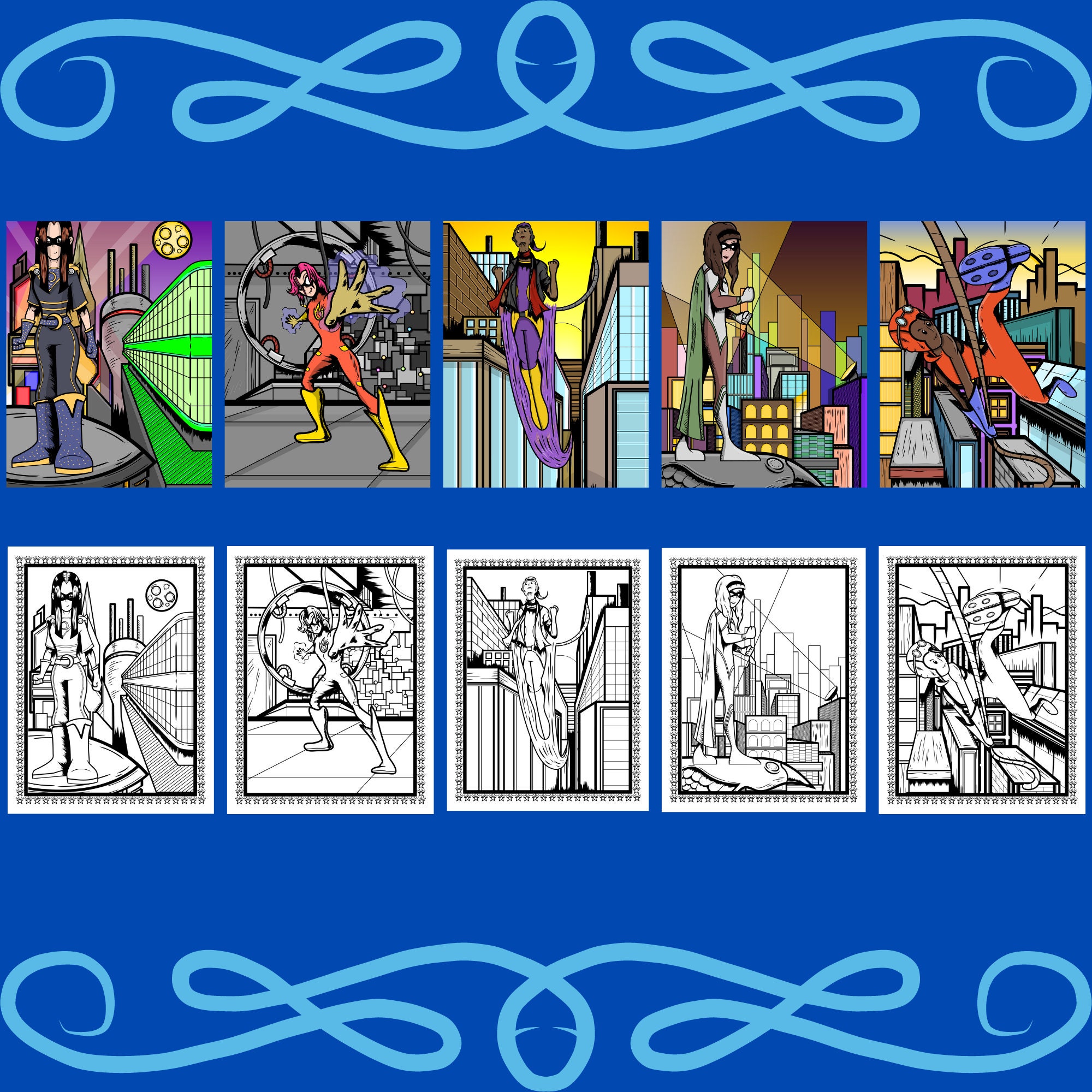 Superheroes Coloring, Superhero Coloring, Comic Coloring, Kids Coloring