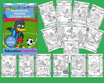 Professional Penguins Coloring, Penguin Coloring, Bird Coloring, Animal Coloring, Kids Coloring, Kids Activities, Penguin Coloring, Penguin