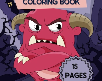 Monster Malvorlagen, Halloween Fabelwesen zum ausmalen (Digitaler Download)