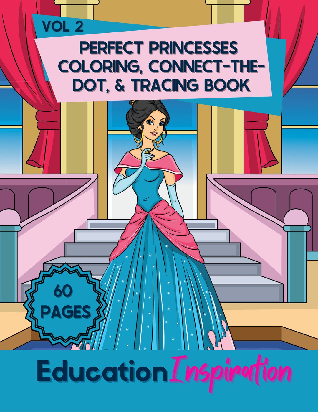 Princess Coloring Book: Fairy Tale Fashion Activity Pages (digital ...