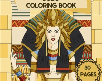 Egyptian Gods Coloring Book: Ancient Egypt History (Digital Download)