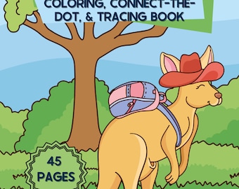 Australian Animals Coloring Book: Fun Down Under Activity (Digital Download)