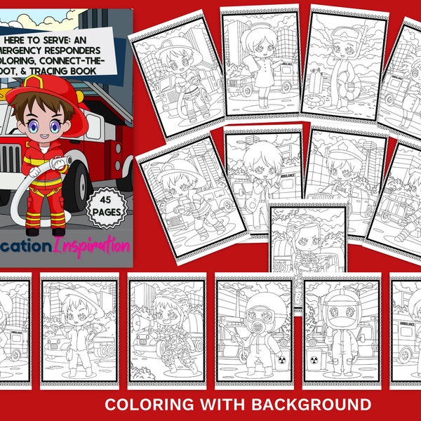 First Responder Coloring Page - Etsy