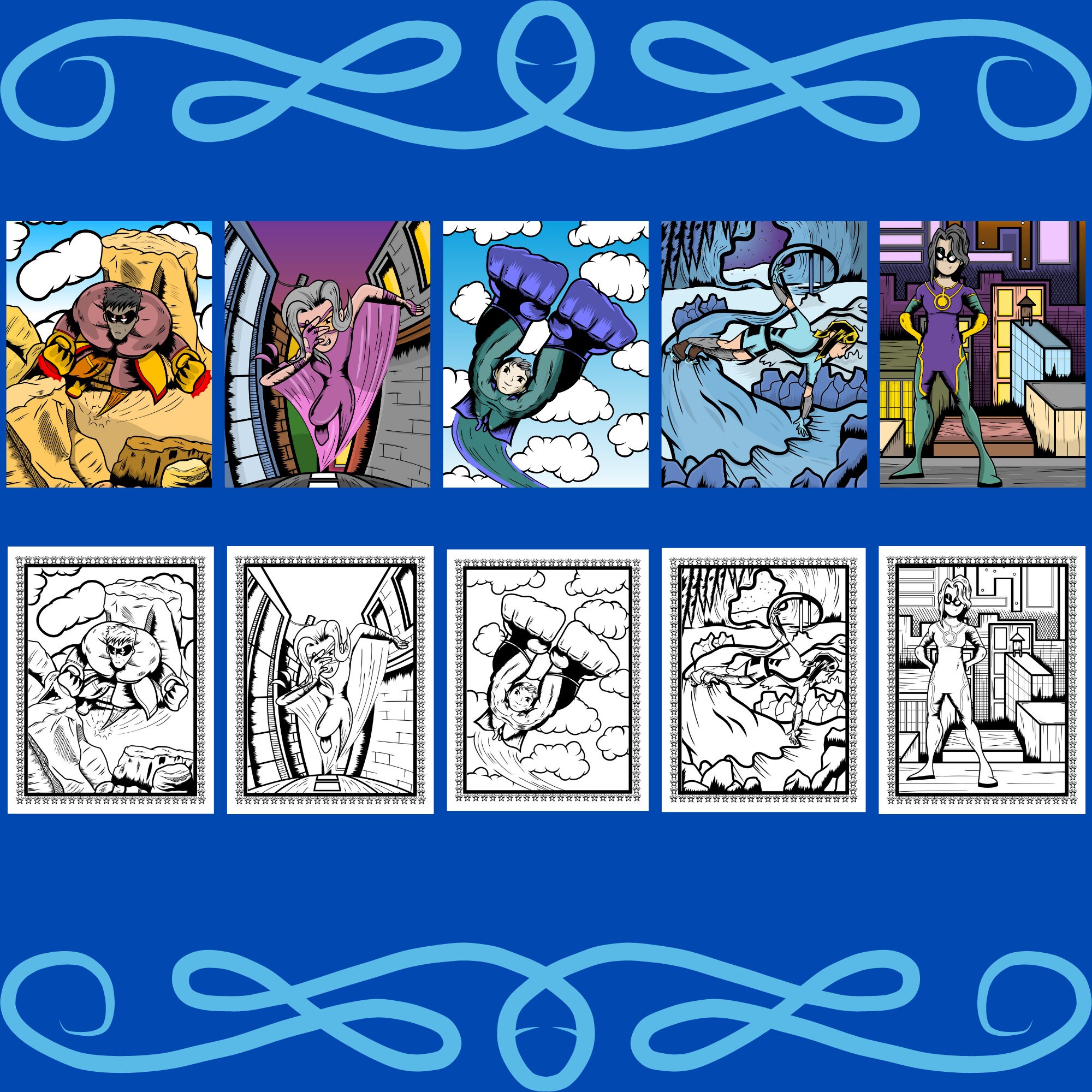 Superheroes Coloring, Superhero Coloring, Comic Coloring, Kids Coloring