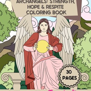 Angel Coloring, Archangel Coloring, Religious Coloring, Christian Coloring, Spiritual Coloring, Angel Art, Angel Drawing, Angel