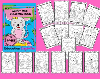 Merry Mouse Coloring, Mice Coloring, Animal Coloring, Kids Coloring, Kids Activities, Mouse Art, Mouse, Mice