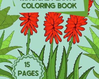 Botanical Coloring Pages: 15 Floral Designs (Digital Download)