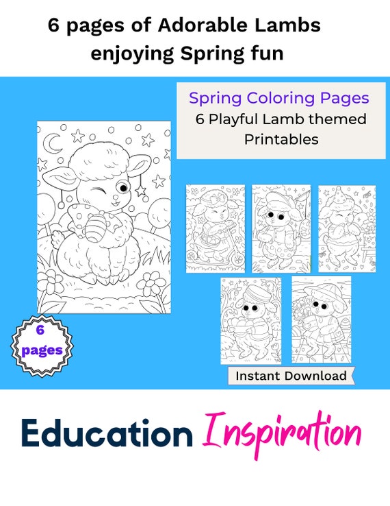 Lamb Coloring Pages Spring Coloring Pages Spring Coloring