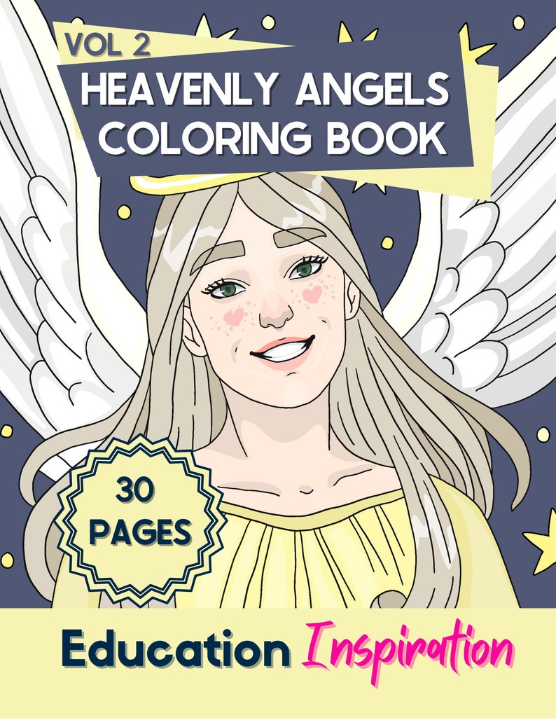Heavenly Angels Coloring, Angel Coloring, Religious Coloring, Christian