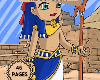 Ancient Egypt Coloring Book: Pharaohs & Egyptian Life (Digital Download)