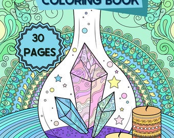 Mandalas Místicos para Colorear: Arte Mágico y Fantástico (Descarga Digital)