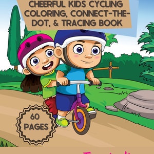 Kids Cycling Coloring Book: Bicycle Activity Pages (Digital Download)