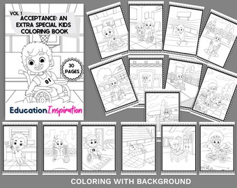 Special Kids Coloring, Diversity Coloring, Sports Coloring, School Coloring, Education Coloring, Special Needs Coloring, Kids Coloring