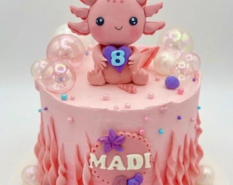 Axolotl cake topper (set)